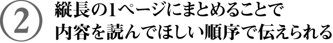 LPは読んで欲しい順序で伝えられる