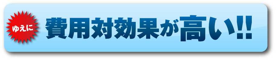 ゆえに！費用対効果が高い